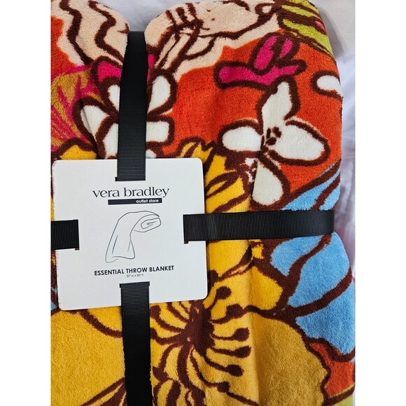 NWT Vera Bradley Essential Throw Blanket Midday Garden NEW - Picture 6 of 6